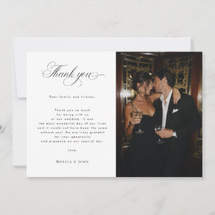 Luxus-Editorial-Script 2 Foto-Hochzeit Dankeskarte