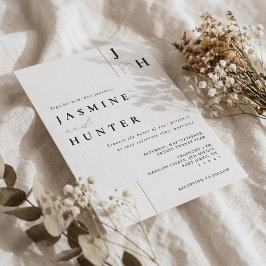 Luxus-Einfach-Moderne-Minimal-Monogramm-Hochzeit