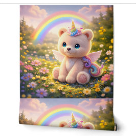 Luxus-Einhorn-Teddy-Kinderzimmer-Tapete Tapete
