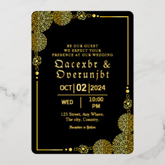 Luxus Einladung Gold Foil Template