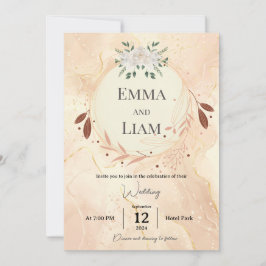 Luxus Einmalige Hochzeitskarte - Personalisiert Go Einladung