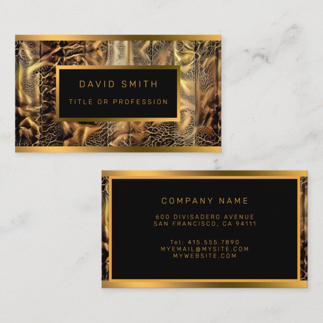 Luxus-Einzigartige Wood Gold Business Card Visitenkarte (Vorne/Hinten)
