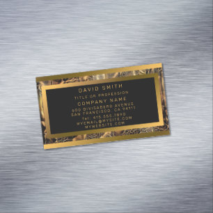 Luxus Einzigartiges Holz Gold Magnetische Visitenkarte