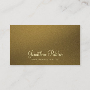 Luxus Elegant Gold Look Modern kreativ Visitenkarte