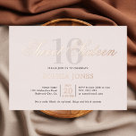 Luxus Elegant Pink Sweet 16 Folieneinladung<br><div class="desc">Feiern Sie stilvoll mit dieser luxuriösen und eleganten Sweet 16 Einladung. Oben wird die Überschrift "16 . Geburtstag" in einem anmutigen Drehbuch geschrieben, das elegant die Nummer 16 in einem hohen, hoch entwickelten Serif-Schriftart überlagert. Dieses Design strahlt ein Gefühl von Opulenz und Raffinesse aus, perfekt, um einen so besonderen Meilenstein...</div>