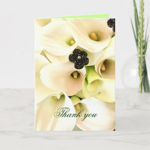 Luxus Elegant White Calla Bouquet Danke Karte