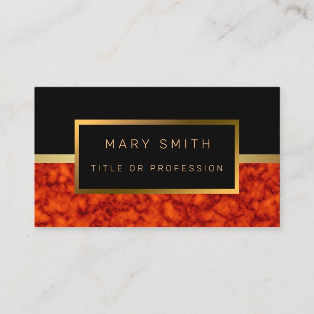 Luxus Elegante Black Gold Business Card Visitenkarte (Vorderseite)