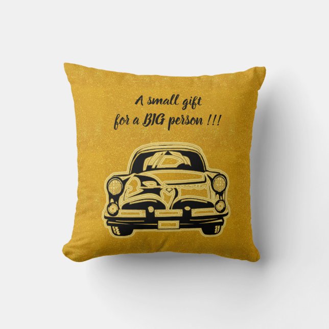 Luxus Elegante Modernes Black Gold Auto Kissen (Vorderseite)