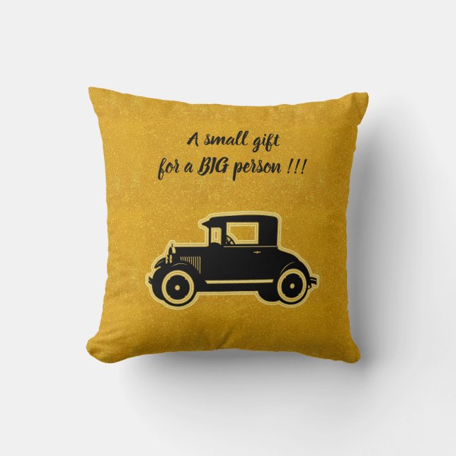 Luxus Elegante Modernes Black Gold Auto Kissen (Vorderseite)