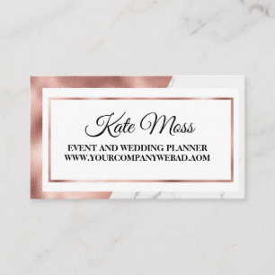 Luxus Elegante Rose Gold Visitenkarte