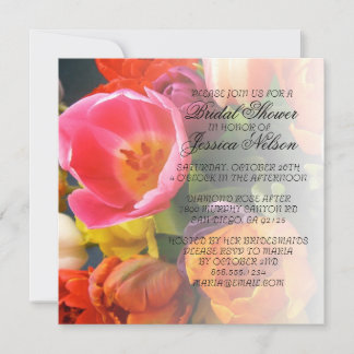 Luxus Elegante Tulips Bouquet Dusche laden Einladung