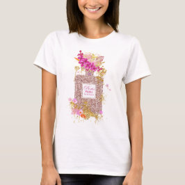 Luxus Eleganter Rosa Glitzer Parfüm 1 T-Shirt