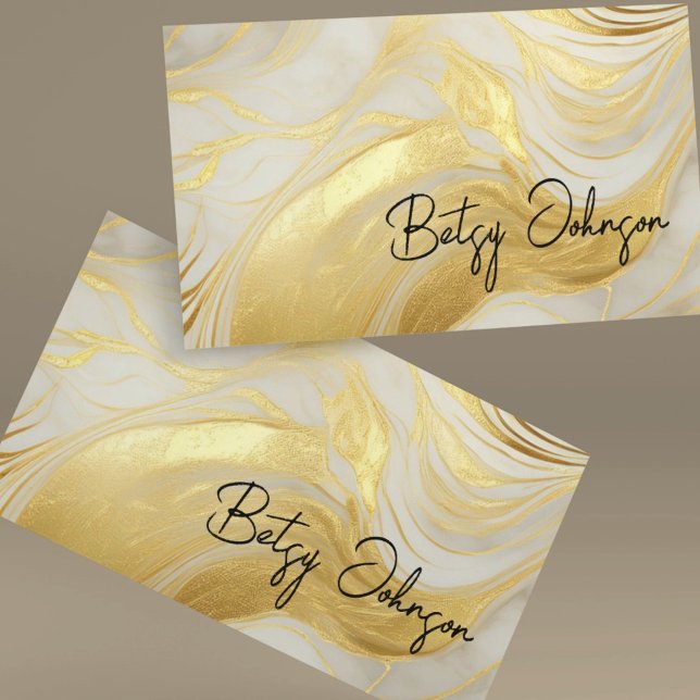 Luxus-Elfenbein und Gold Foil Business Card Visitenkarte (Von Creator hochgeladen)