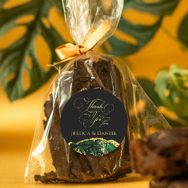 Luxus Emerald Green Gold Custom Runder Aufkleber