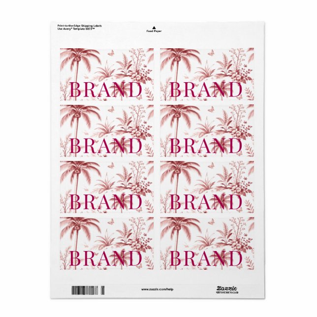 Luxus-Etikett mit individuellem Logo |fancy Boutiq (Vorne)