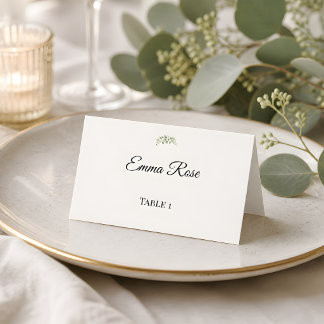 Luxus-Eukalyptus-Grün-Hochzeit Platzkarte