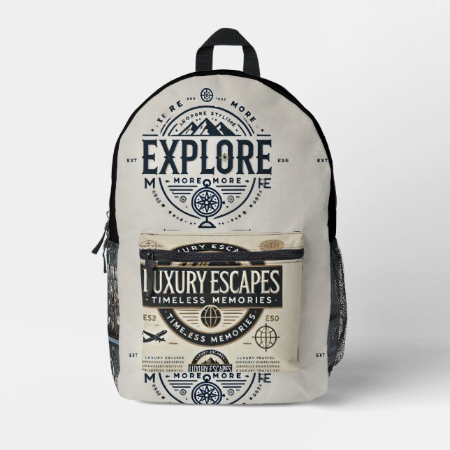 Luxus Explorer Reisegepäck Bedruckter Rucksack (Vorderseite)
