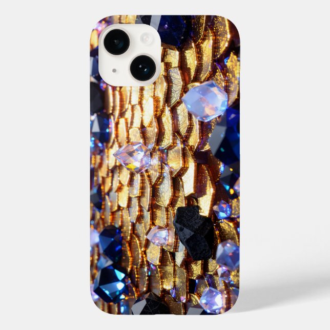 Luxus Fantasy Gemstone Abstrakt Case-Mate iPhone 14 Hülle (Rückseite)