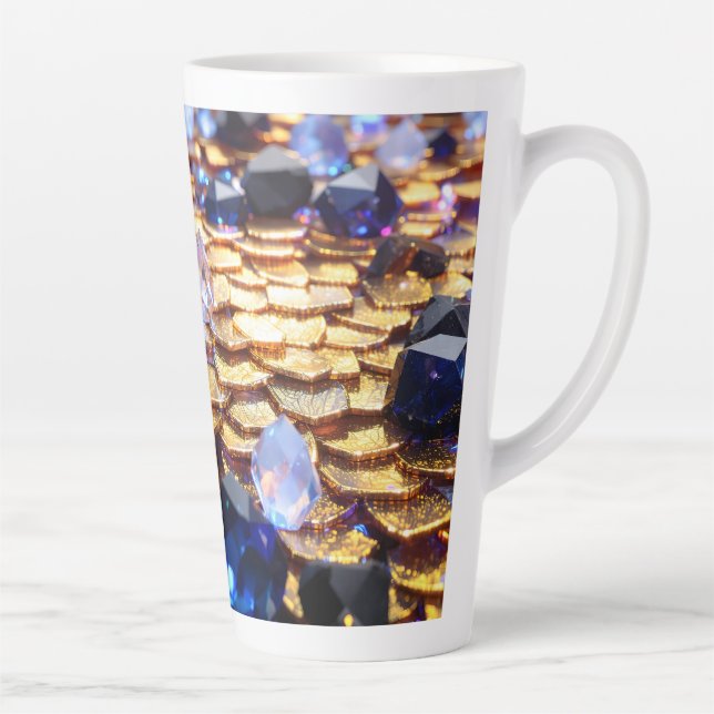 Luxus Fantasy Gemstone Abstrakt Milchtasse (Rechts)
