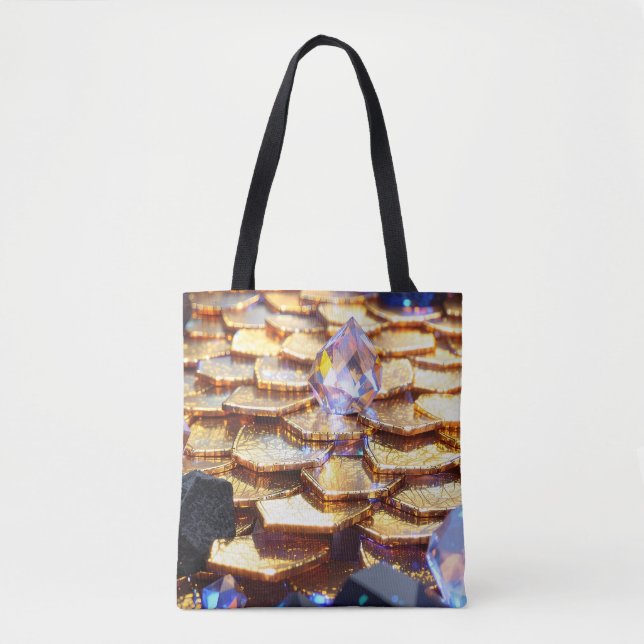 Luxus Fantasy Gemstone Abstrakt Tasche (Vorderseite)