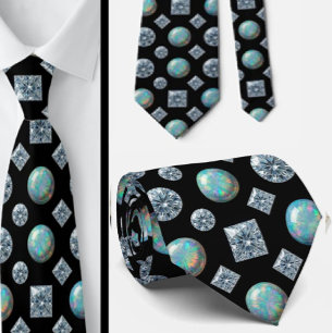 Luxus-Faux-Seide Gentleman-Diamantopal Krawatte