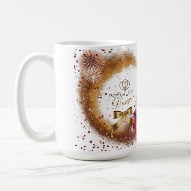 Luxus-Feuerwerk der Liebe Romantischer Klassiker T Kaffeetasse (Links)