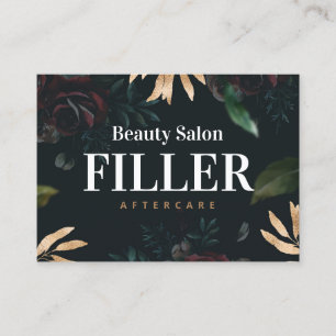 Luxus Filler Aftercare Instructions Card Visitenkarte