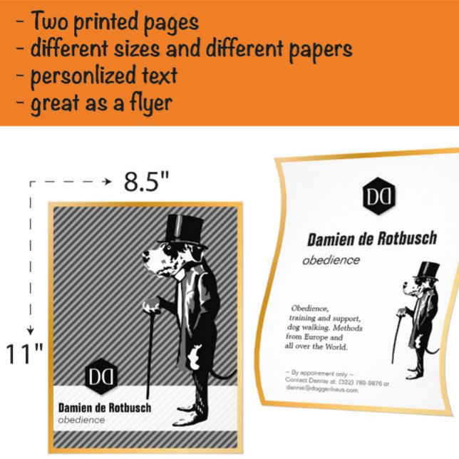 Luxus Fleyer mit Goldrand für Hundeschulen Flyer (Von Creator hochgeladen)