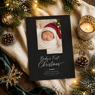 Luxus-Foto für das erste Weihnachten eines schwarz