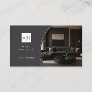 Luxus-Foto-QR-Code-Innenarchitekt Visitenkarte