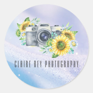 Luxus-Fotograf-Logo-Aufkleber Runder Aufkleber