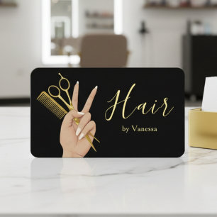 Luxus-Friseur Hairstylist Stilvoller Friseursalon Visitenkarte