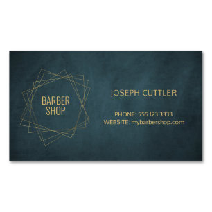 Luxus-Friseur-Salon marine-gold magnetisch Magnetische Visitenkarte