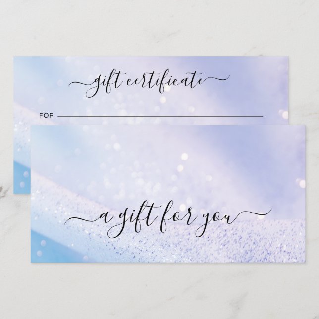 Luxus-Frisörsalon-Geschenkgutschein  (Vorne/Hinten)