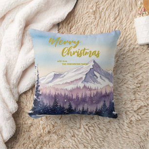 Luxus Frohe Weihnachtsbäume Wald Gold Schriftzug F Kissen