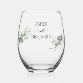 Luxus Frühjahr Wildblume Ivy Rose Hochzeit Weinglas Ohne Stiel