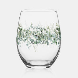 Luxus Frühjahr Wildblume Ivy Verlass Garden Nahtlo Weinglas Ohne Stiel