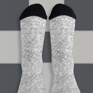 Luxus Funkelnd Light Silver Gray Glitzer Socken
