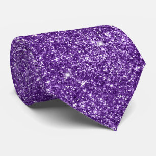 Luxus Funkelnder Königlich Violetter Glitter Krawatte