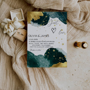 Luxus-Galaxie-Hochzeit - "Einfach Liebe" Sternenpa Einladung