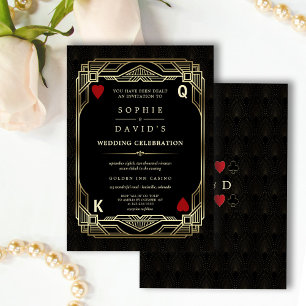 Luxus Gatsby Casino Las Vegas Poker Hochzeit Einladung