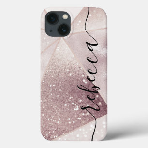 Luxus-Geometrischer-Silber-Glitter-Individueller-S Case-Mate iPhone Hülle