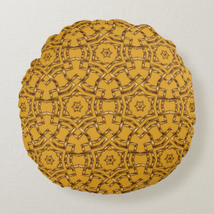 Luxus-Geschäftskarte und goldenes Ornament. Geomet Rundes Kissen