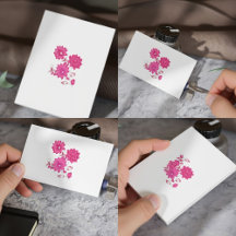 Luxus-Geschäftskarten mit rosa floralem Muster