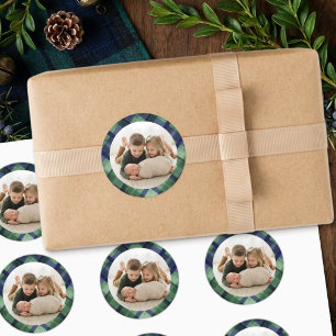 Luxus-Geschenk mit altem Geld-Tartan-Karo-Familien Runder Aufkleber