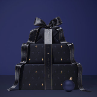Luxus-Geschenkpapier in Marineblau Geschenkpapier