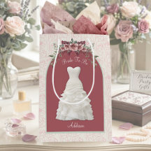 Luxus-Geschenktasche 'Bride To Be' in staubigem Ro
