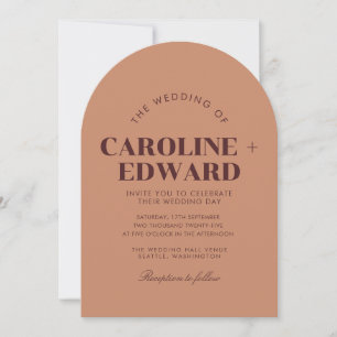 Luxus gestreift Arched Wedding Einladung