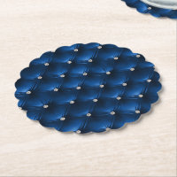 Luxus Glam Blau Faux Velours