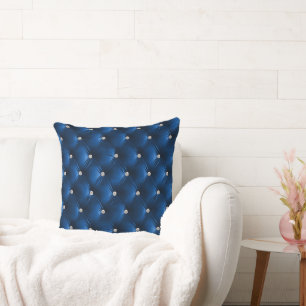 Luxus-Glam-Blau-Soft-Grau-Faux-Velvet Kissen
